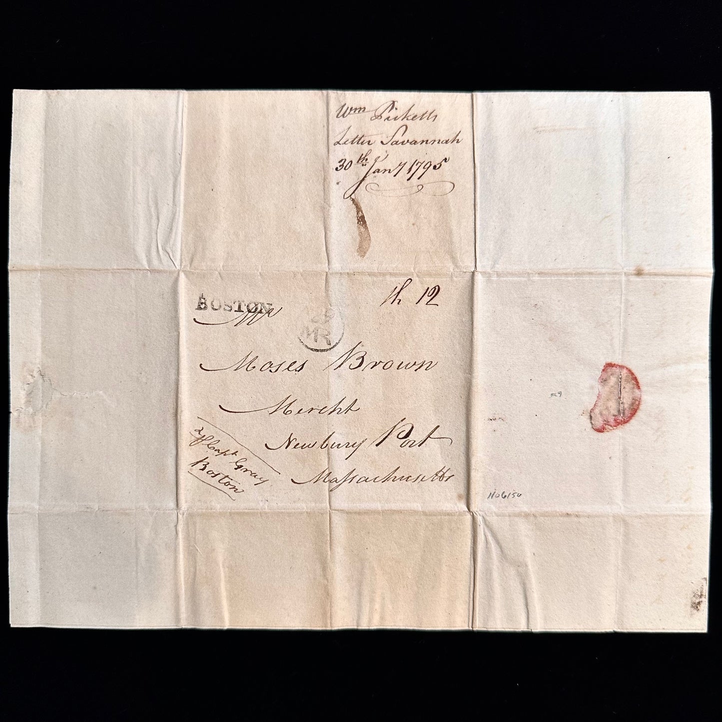 1795 Letter from Savannah to Moses Brown