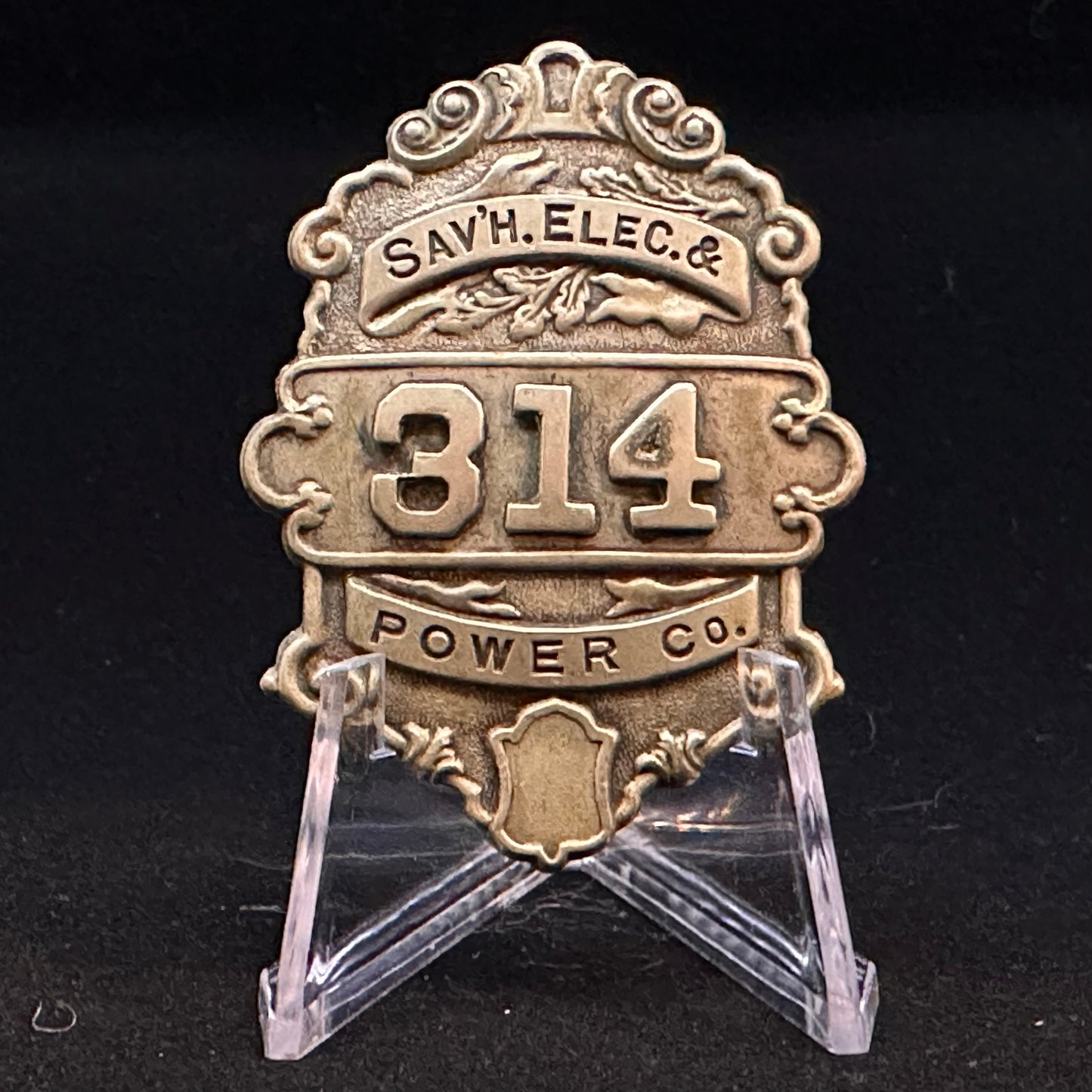 Savannah Electric & Power Co Employee Badge (314)