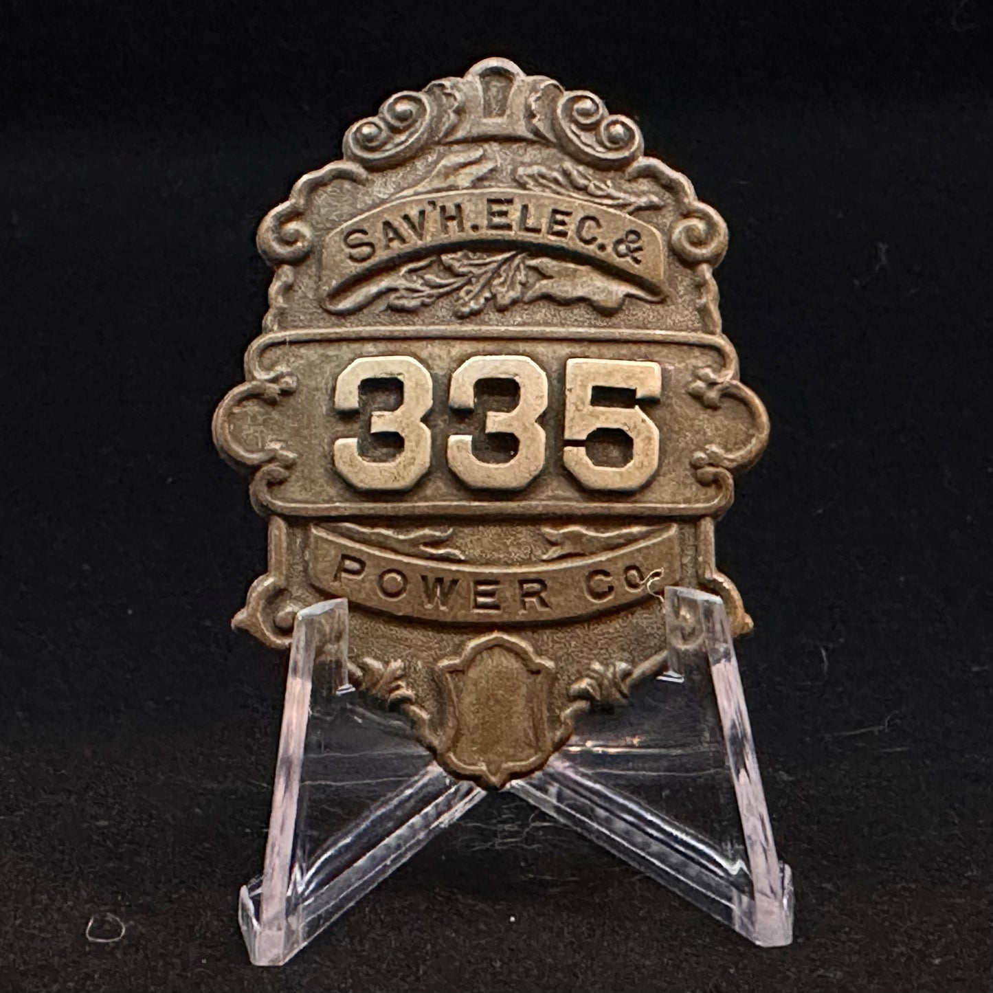 Savannah Electric & Power Co Employee Badge (335)