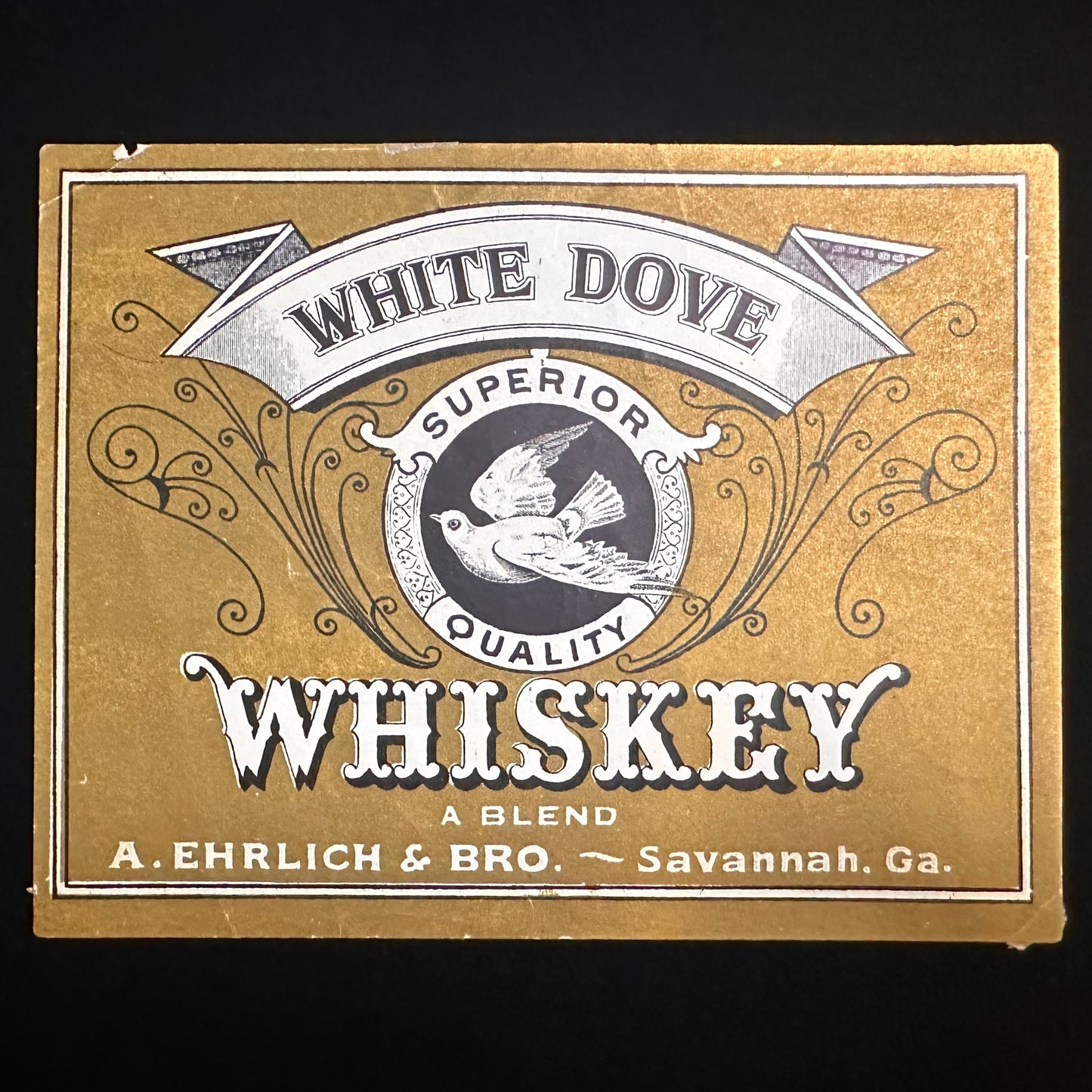 Pre-Prohibition Whiskey Label - A. Ehrlich & Bro