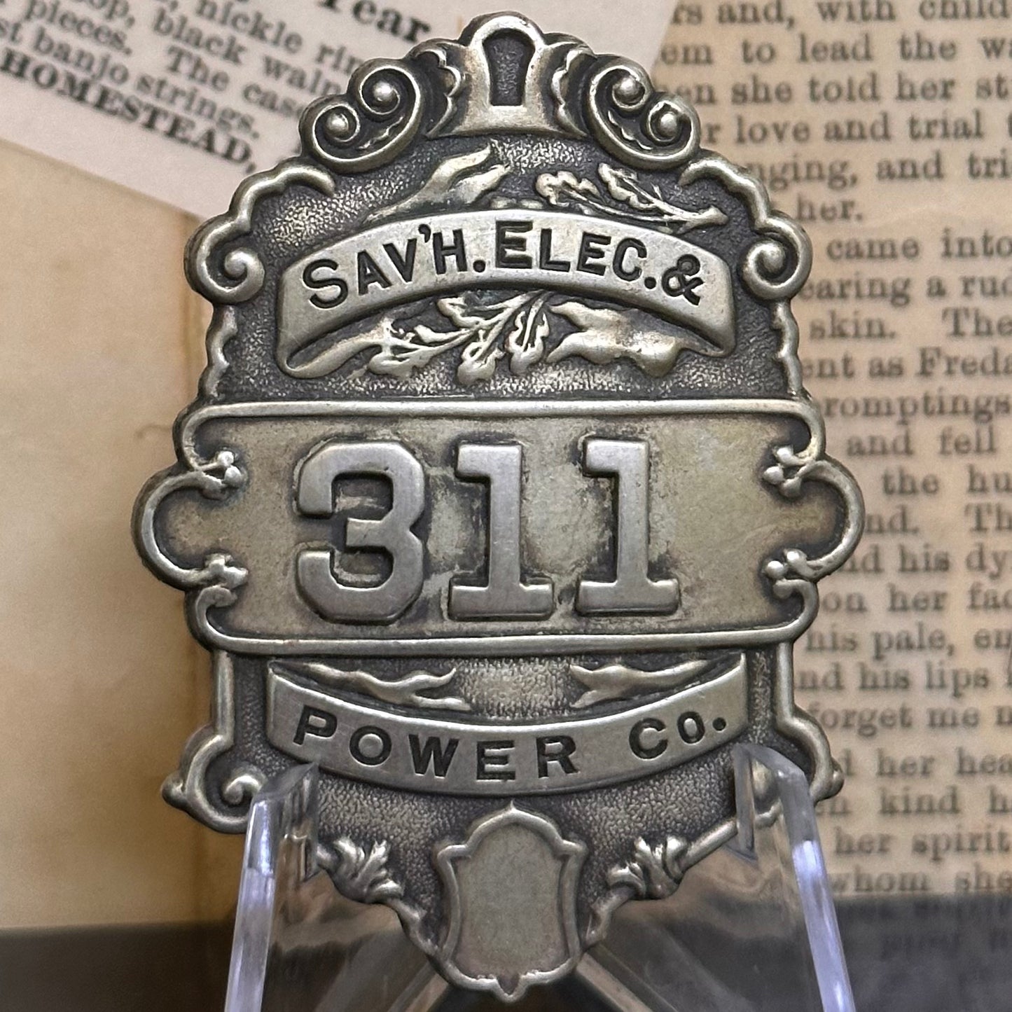Savannah Electric & Power Co Employee Badge (311)